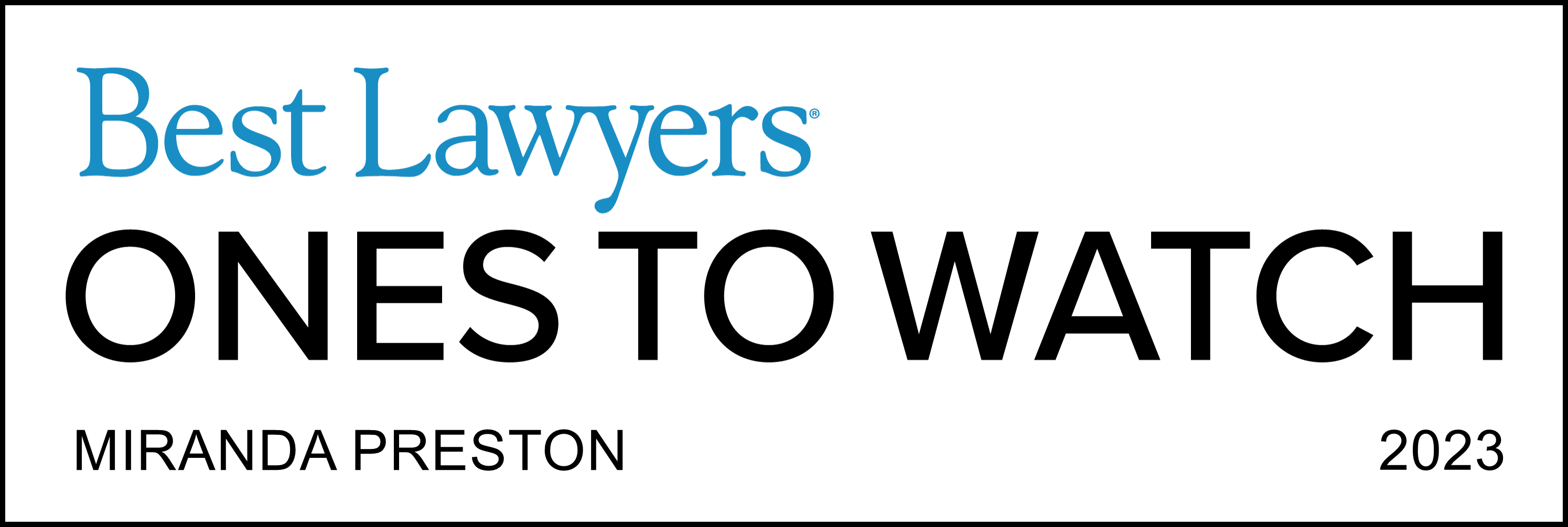 Best lawyers ones to watch 2023 logo